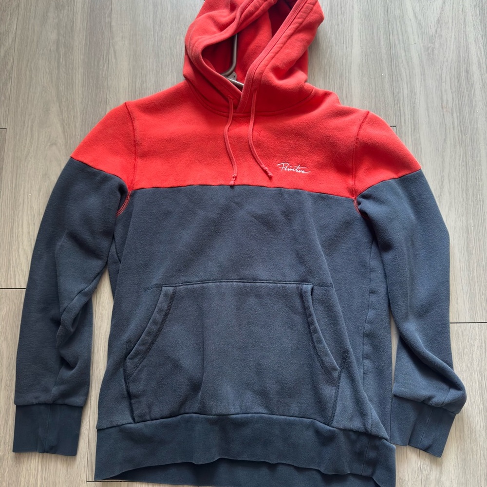 Primitive Two-Tone Red and Black Hoodie